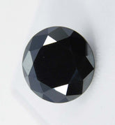 Natural Black Moissanite Round Shape 4.36 Ct Loose Gemstones