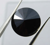 Natural Black Moissanite Round Shape 4.36 Ct Loose Gemstones