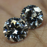 Round Cut Moissanite Gemstone Pair 4 pcs lot