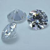 round cut moissanite loose gemstone pair 6 mm