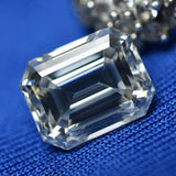 emerald shape moissanite loose gemstone d color