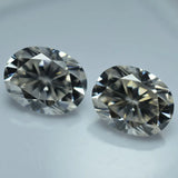 oval cut moissanite loose pair gemstone 7x5 mm d color