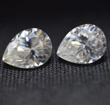VVS1 D Color Moissanite Pear Cut Pair lab created stones