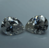 certified moissanite pair pear shape stones