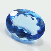 Certified natural blue sapphire gemstone.