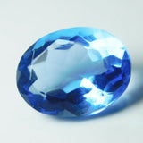 Certified natural blue sapphire gemstone, 6.95 carat oval blue sapphire.