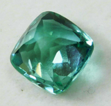 Natural grandidierite, 3 ct square cut, bluish-green, certified gemstone.