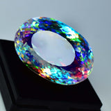 CERTIFIED Lab-Created Rainbow Mystic 53.36 Ct Topaz Loose Gemstone Oval Cut