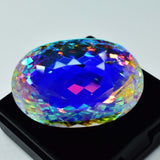 CERTIFIED Lab-Created Rainbow Mystic 53.36 Ct Topaz Loose Gemstone Oval Cut