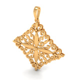 Melorra 18k yellow gold filigree pendant