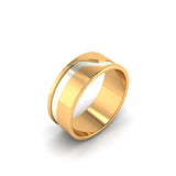 Imperial Zigzag Dual Tone Ring – 18K Gold With Silver Inlay