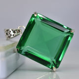 Certified Natural Topaz 133 Ct 925 Sterling Silver Pendant Rare Green Gemstone