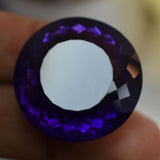 71.20 Ct Natural Russian Purple Amethyst Round Cut CERTIFIED Gemstone Huge Size B-121