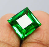 Natural Tourmaline Green Square Shape 9 Ct CERTIFIED Loose Gemstone For Gift