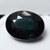 Natural Deep Green Oval Cut 10.45 Ct CERTIFIED Tourmaline Gemstone Ring Size