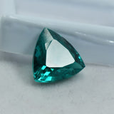 10.05 Ct NATURAL Green Tourmaline CERTIFIED Trillion Cut Stunning Loose Gemstone
