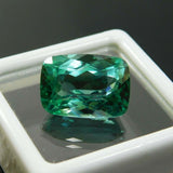 8 ct green tourmaline gemstone, cushion cut, ring size