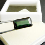 Certified Loose Gemstone – 10.20 Ct Emerald Cut Natural Green Tourmaline