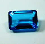 Translucent 38 Ct Aquamarine Gemstone with Excellent Cut on white background