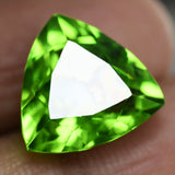 10.23 Carat Natural Peridot Trillion Cut – Certified Rare Green Loose Gemstone