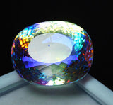 82 Ct Mystic Topaz Lab Created Rainbow Oval Shape Loose Gemstones A++ CERTIFIED