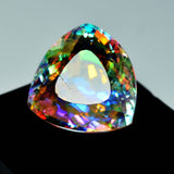 54 Ct Rainbow Natural Mystic Topaz Trillion Cut CERTIFIED Pendant Size Gemstone