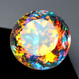 66.35 Ct Natural Mystic Quartz Round Cut Rainbow Color CERTIFIED Rare Loose Gemstone