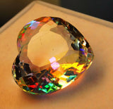 A+ CERTIFIED Natural 25.00 Ct Rainbow MYSTIC Topaz HEART Shape Loose Gemstone