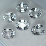 Natural Ceylon sapphire lot 6 pcs 48 ct certified white oval cut gemstones