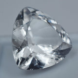 Certified trillion cut 10 ct white sapphire natural loose gemstone