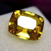 Precious Yellow Sapphire 10.30 Ct Natural Cushion Cut Loose Gemstone CERTIFIED