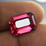 9.15 ct natural Padparadscha sapphire certified emerald cut gemstone