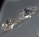 Moissanite Marquise Cut 2 Pcs CERTIFIED Pair Gemstone 0.74 Carat VVS1 D Color