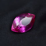 Certified 6.90 Ct Marquise Ruby on Black Background Natural Pink Ruby with Asterism Effect