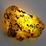 75 Ct Huge Rough Earth Mined Natural Yellow Sapphire CERTIFIED Loose Gemstone