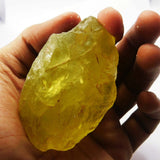 Natural Sapphire Yellow 222 Ct Huge Rough Earth Mined CERTIFIED Loose Gemstone