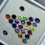 7x5 mm 8 Pcs Natural Sapphire Untreated Oval Cut Loose Gemstone Lot CERTIFIED