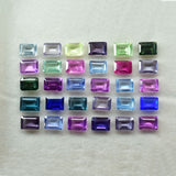 Emerald Cut Natural Untreated Sapphire 7x5 mm 10 Pcs CERTIFIED Gemstone Lot