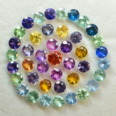 Natural Untreated Sapphire 6x6 mm 8 Pcs Round Cut Loose Gemstone Lot CERTIFIED