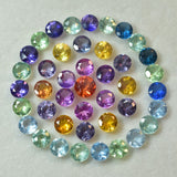 Natural Untreated Sapphire 6x6 mm 8 Pcs Round Cut Loose Gemstone Lot CERTIFIED