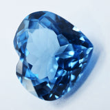 Certified heart cut sapphire gem.