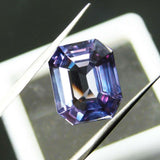 CERTIFIED 10 Ct Natural Color Change Sapphire Loose Gemstone Emerald Cut