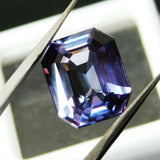 CERTIFIED 10 Ct Natural Color Change Sapphire Loose Gemstone Emerald Cut