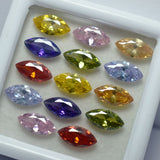 Sapphire Mix Color Gemstone 24 Pcs CERTIFIED Natural Marquise Cut 10.5 MM Lot