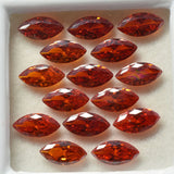 Certified 9 Pcs Natural Orange Sapphire Marquise Cut 10x5mm Loose Gemstone Lot