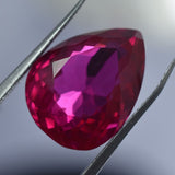 Certified loose gemstone – 10.85 carat pear cut natural pink sapphire AAA+