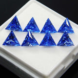 8 Ct Natural Blue Sapphire Trillion Cut 5x5 mm CERTIFIED Loose Gemstone