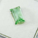 ertified natural grandidierite gemstone, bluish green emerald cut, 3.40 carats.