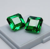 20.25 Ct Pair CERTIFIED Natural Tsavorite Garnet Square Cut Green Loose Gemstone