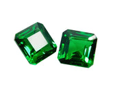 20.25 Ct Pair CERTIFIED Natural Tsavorite Garnet Square Cut Green Loose Gemstone